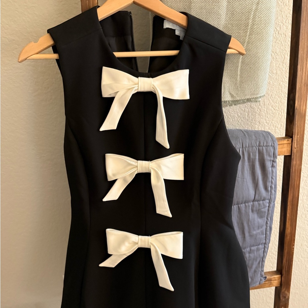 Hill House Home Black and White bow Blythe Dress Sz Medium